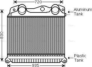 Ava Quality Cooling MN 4055 - Intercooler, charger autospares.lv