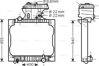 Ava Quality Cooling MN 2043 - Radiator, engine cooling autospares.lv