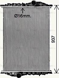 Ava Quality Cooling MN2111N - Radiator, engine cooling autospares.lv