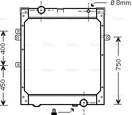 Ava Quality Cooling MNA2004 - Radiator, engine cooling autospares.lv