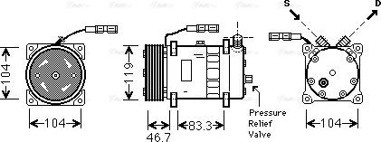 Ava Quality Cooling MNAK048 - Compressor, air conditioning autospares.lv
