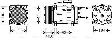 Ava Quality Cooling MNAK061 - Compressor, air conditioning autospares.lv