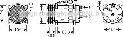 Ava Quality Cooling MNK047 - Compressor, air conditioning autospares.lv