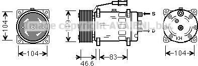 Ava Quality Cooling MNK061 - Compressor, air conditioning autospares.lv