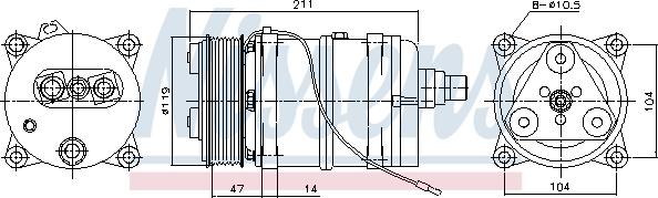 Ava Quality Cooling MNK164 - Compressor, air conditioning autospares.lv