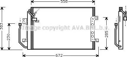 Ava Quality Cooling MS 5257 - Condenser, air conditioning autospares.lv