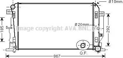 Ava Quality Cooling MSA2446 - Radiator, engine cooling autospares.lv