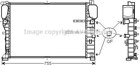 Ava Quality Cooling MS 2459 - Radiator, engine cooling autospares.lv