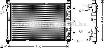 Ava Quality Cooling MS 2464 - Radiator, engine cooling autospares.lv