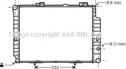 Ava Quality Cooling MS 2191 - Radiator, engine cooling autospares.lv