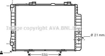 Ava Quality Cooling MS 2192 - Radiator, engine cooling autospares.lv