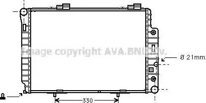 Ava Quality Cooling MS 2146 - Radiator, engine cooling autospares.lv