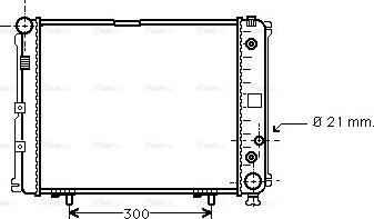 Ava Quality Cooling MS 2162 - Radiator, engine cooling autospares.lv