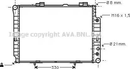 Ava Quality Cooling MS 2189 - Radiator, engine cooling autospares.lv