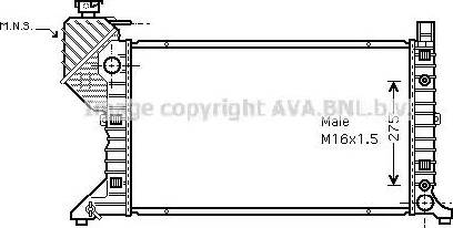 Ava Quality Cooling MS 2182 - Radiator, engine cooling autospares.lv