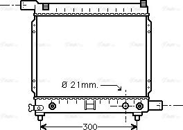 Ava Quality Cooling MS 2137 - Radiator, engine cooling autospares.lv