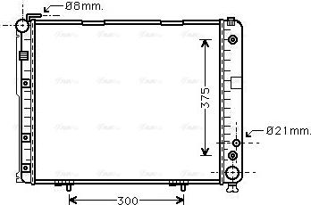 Ava Quality Cooling MS 2178 - Radiator, engine cooling autospares.lv