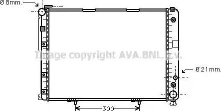 Ava Quality Cooling MSA2177 - Radiator, engine cooling autospares.lv