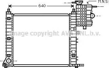 Ava Quality Cooling MS 2348 - Radiator, engine cooling autospares.lv