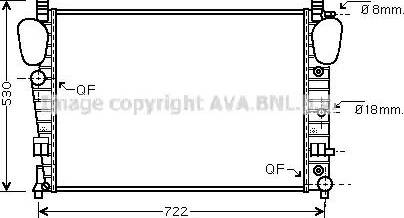 Ava Quality Cooling MS 2309 - Radiator, engine cooling autospares.lv