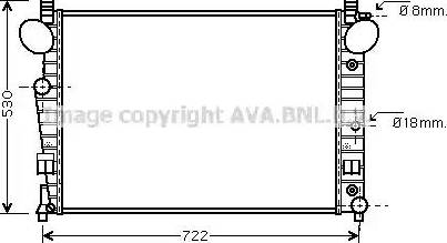 Ava Quality Cooling MS 2308 - Radiator, engine cooling autospares.lv