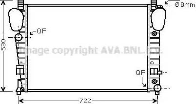 Ava Quality Cooling MS 2311 - Radiator, engine cooling autospares.lv