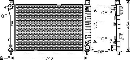 Ava Quality Cooling MS 2339 - Radiator, engine cooling autospares.lv