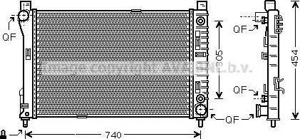 Ava Quality Cooling MSA2339 - Radiator, engine cooling autospares.lv