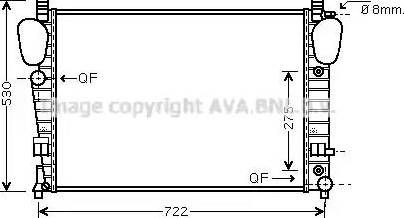 Ava Quality Cooling MS 2334 - Radiator, engine cooling autospares.lv