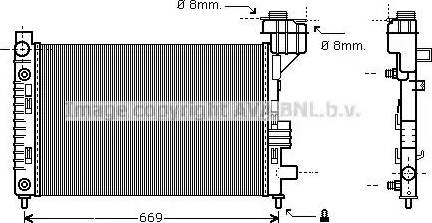 Ava Quality Cooling MS2246 - Radiator, engine cooling autospares.lv