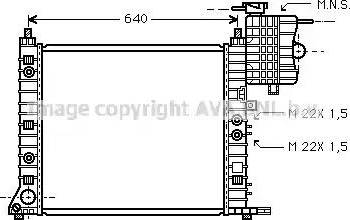 Ava Quality Cooling MS 2243 - Radiator, engine cooling autospares.lv