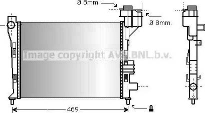 Ava Quality Cooling MS 2247 - Radiator, engine cooling autospares.lv