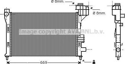 Ava Quality Cooling MS2254 - Radiator, engine cooling autospares.lv