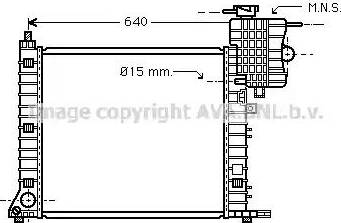 Ava Quality Cooling MS 2264 - Radiator, engine cooling autospares.lv