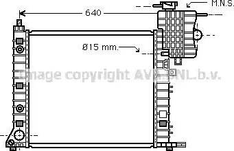 Ava Quality Cooling MS 2265 - Radiator, engine cooling autospares.lv