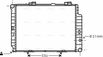 Ava Quality Cooling MS 2202 - Radiator, engine cooling autospares.lv