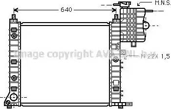 Ava Quality Cooling MS 2216 - Radiator, engine cooling autospares.lv