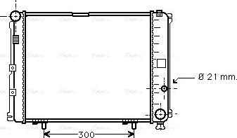 Ava Quality Cooling MS 2210 - Radiator, engine cooling autospares.lv