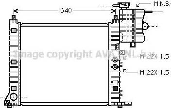 Ava Quality Cooling MS2218 - Radiator, engine cooling autospares.lv