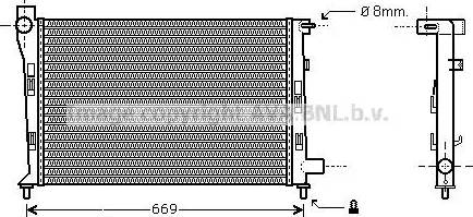 Ava Quality Cooling MSA2281 - Radiator, engine cooling autospares.lv