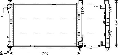 Ava Quality Cooling MS 2288 - Radiator, engine cooling autospares.lv