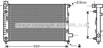 Ava Quality Cooling MS 2282 - Radiator, engine cooling autospares.lv