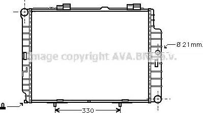 Ava Quality Cooling MS 2287 - Radiator, engine cooling autospares.lv