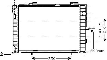 Ava Quality Cooling MS 2229 - Radiator, engine cooling autospares.lv