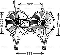 Ava Quality Cooling MS 7514 - Fan, radiator autospares.lv