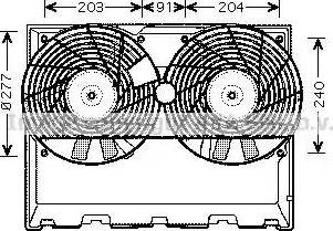 Ava Quality Cooling MS 7515 - Fan, radiator autospares.lv