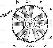 Ava Quality Cooling MS 7513 - Fan, radiator autospares.lv