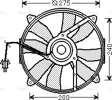 Ava Quality Cooling MS 7520 - Fan, radiator autospares.lv