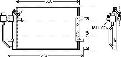 Ava Quality Cooling MSA5257D - Condenser, air conditioning autospares.lv