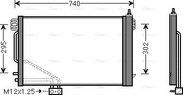 Ava Quality Cooling MSA5200D - Condenser, air conditioning autospares.lv